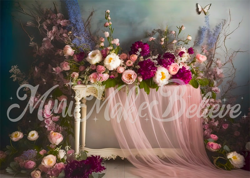 Kate Toile de fond de rideau de fleurs d'intérieur de beaux-arts Conçu par Mini MakeBelieve - Kate Backdrop FR