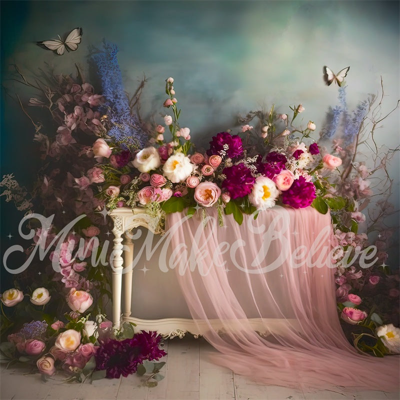Kate Toile de fond de rideau de fleurs d'intérieur de beaux-arts Conçu par Mini MakeBelieve