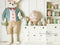 Kate Cuisine Lapin Pâques Blanc Oeufs Toile de fond conçue par Mandy Ringe - Kate Backdrop FR