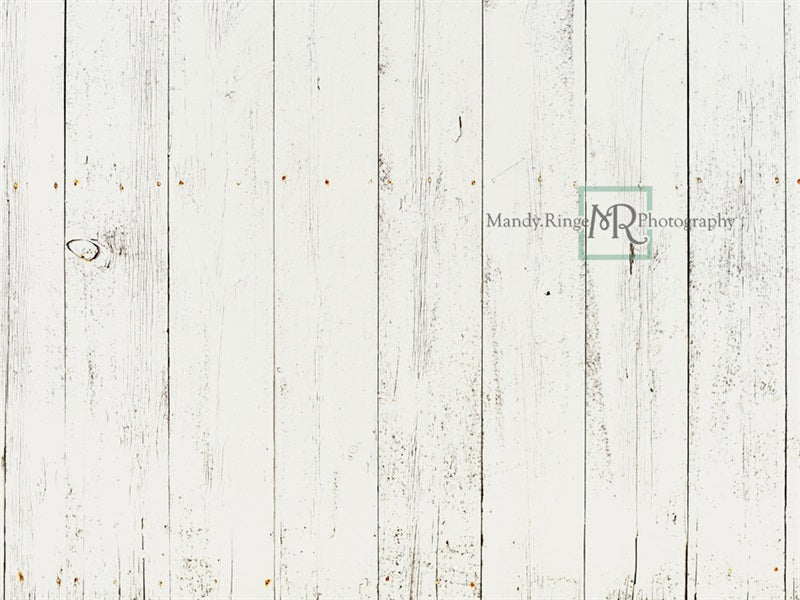 Kate Toile de fond en bois de grange blanche conçue par Mandy Ringe Photographie