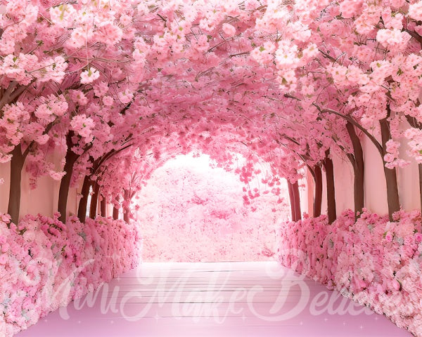 Kate Fleur de cerisier Tunnel Rose Anniversaire Toile de fond conçue par Mini MakeBelieve - Kate Backdrop FR