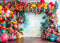 Kate Beaux-Arts Tropical Arche de ballons Mur d'aquarelle Toile de fond conçue par Mini MakeBelieve - Kate Backdrop FR