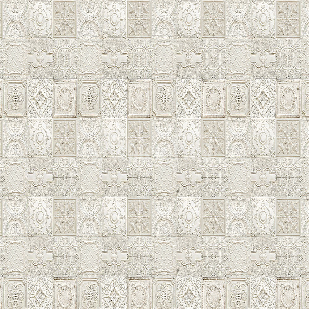 Kate Mur de carreaux Crème Toile de fond conçu par Ashley Paul - Kate Backdrop FR