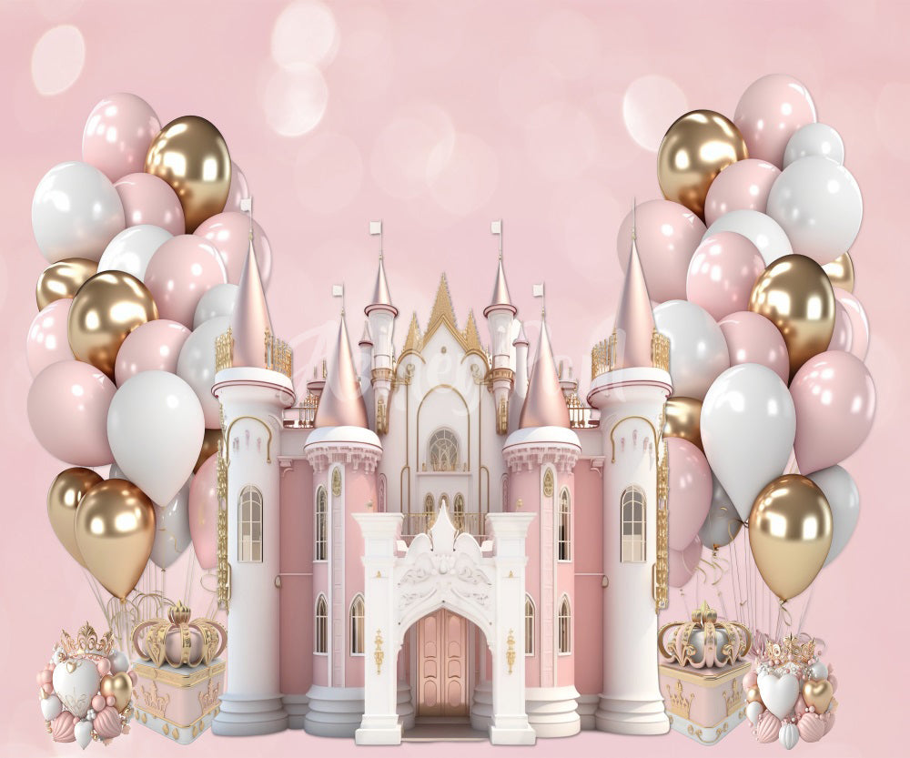 Kate Rose Château de princesse Anniversaire Toile de fond conçu par Ashley Paul
