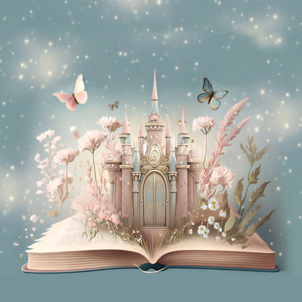 Kate Château du livre Papillon Toile de fond conçu par Ashley Paul - Kate Backdrop FR