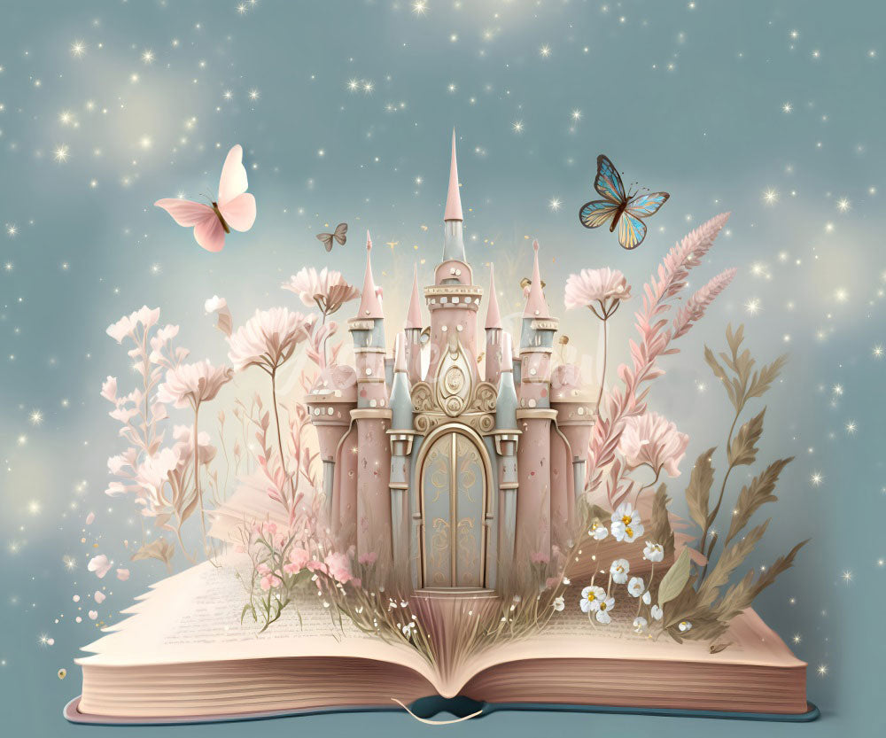Kate Château du livre Papillon Toile de fond conçu par Ashley Paul - Kate Backdrop FR