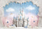 Kate Château de princesse bleu rose Toile de fond conçu par Ashley Paul - Kate Backdrop FR
