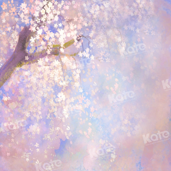 Kate fleurs de cerisier Onirique Rose bleu Toile de fond conçue par GQ - Kate Backdrop FR