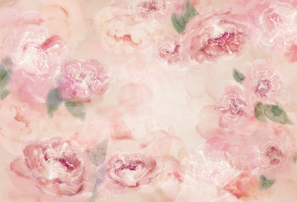 Kate Fleurs Roses Peintemps Toile de fond conçue par GQ - Kate Backdrop FR