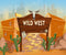 Kate Ouest sauvage Cow-boy Cactus Toile de fond conçue par GQ - Kate Backdrop FR