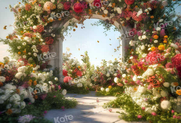 Kate Mariage Arche de fleurs Toile de fond Conçu par Chain Photographie