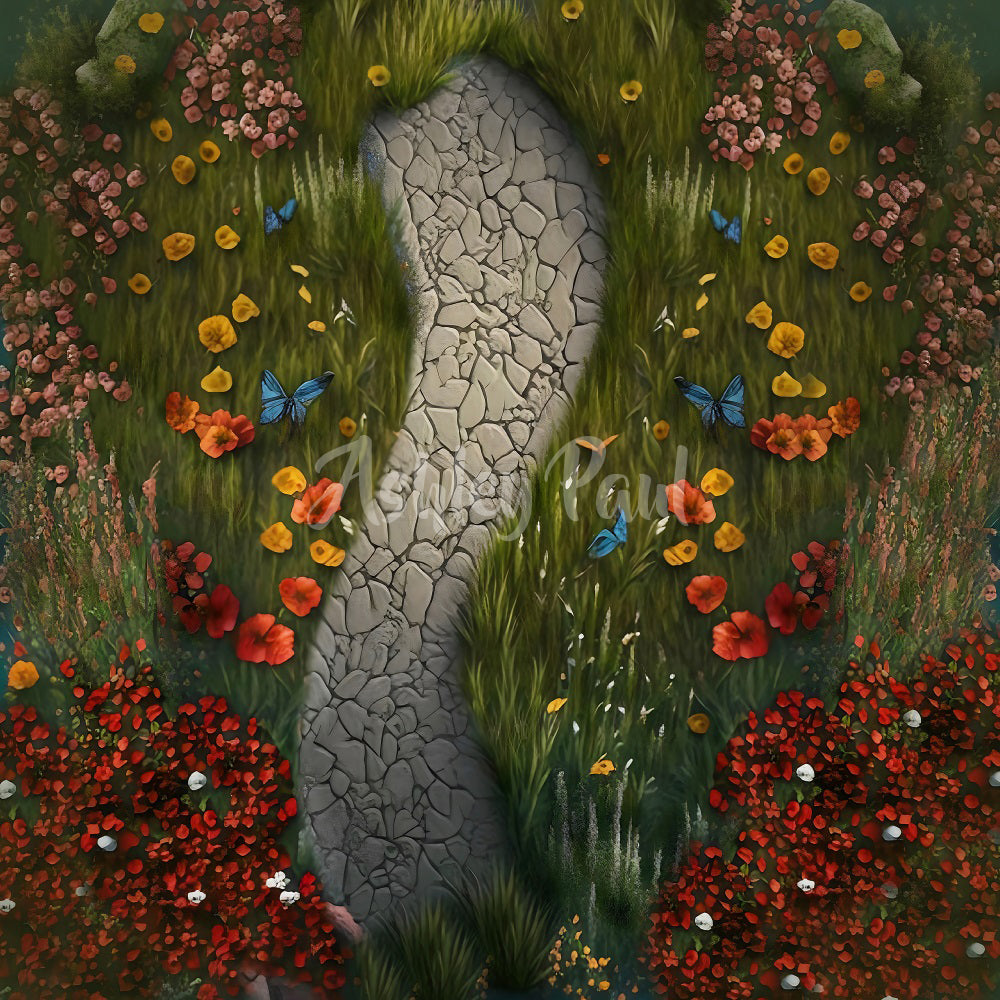 Kate Prairie avec chemin Fleurs Toile de fond conçu par Ashley Paul