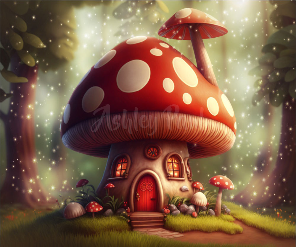Kate Maison champignon Forêt Toile de fond conçu par Ashley Paul