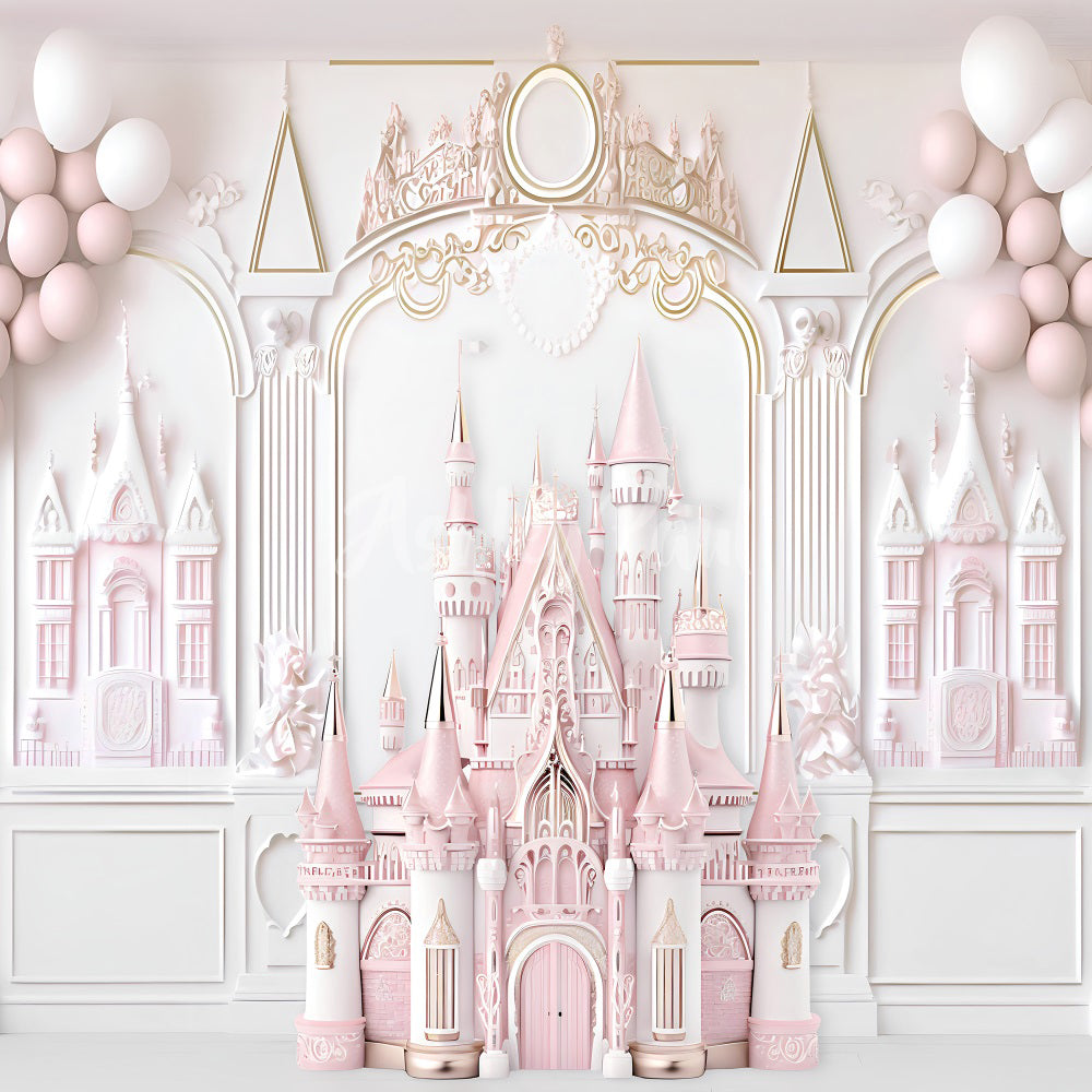 Kate Chambre de princesse Château Toile de fond conçu par Ashley Paul - Kate Backdrop FR