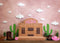Kate Cow-girl Salon Cactus Toile de fond conçue par Megan Leigh - Kate Backdrop FR