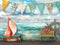 Kate Paysage marin Crabe Toile de fond conçue par Laura Bybee - Kate Backdrop FR
