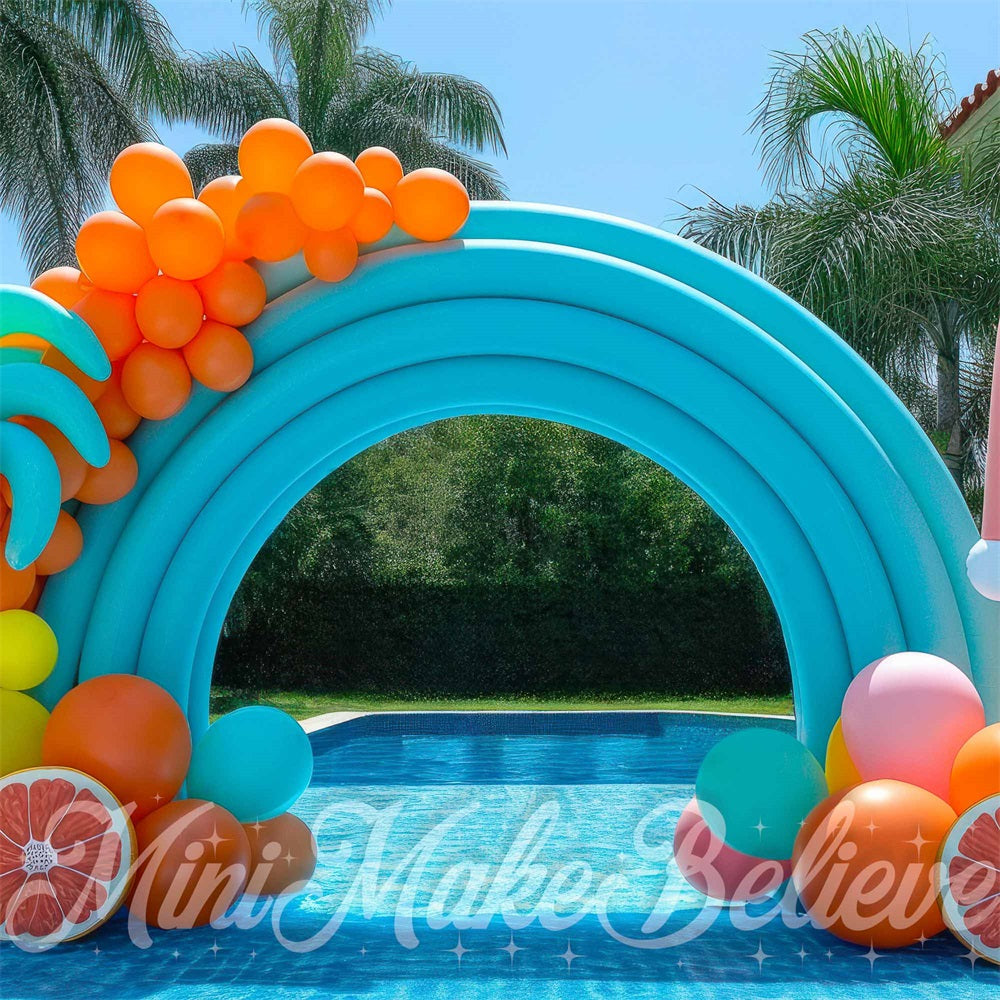 Kate Piscine Arche de ballons Été Toile de fond conçue par Mini MakeBelieve