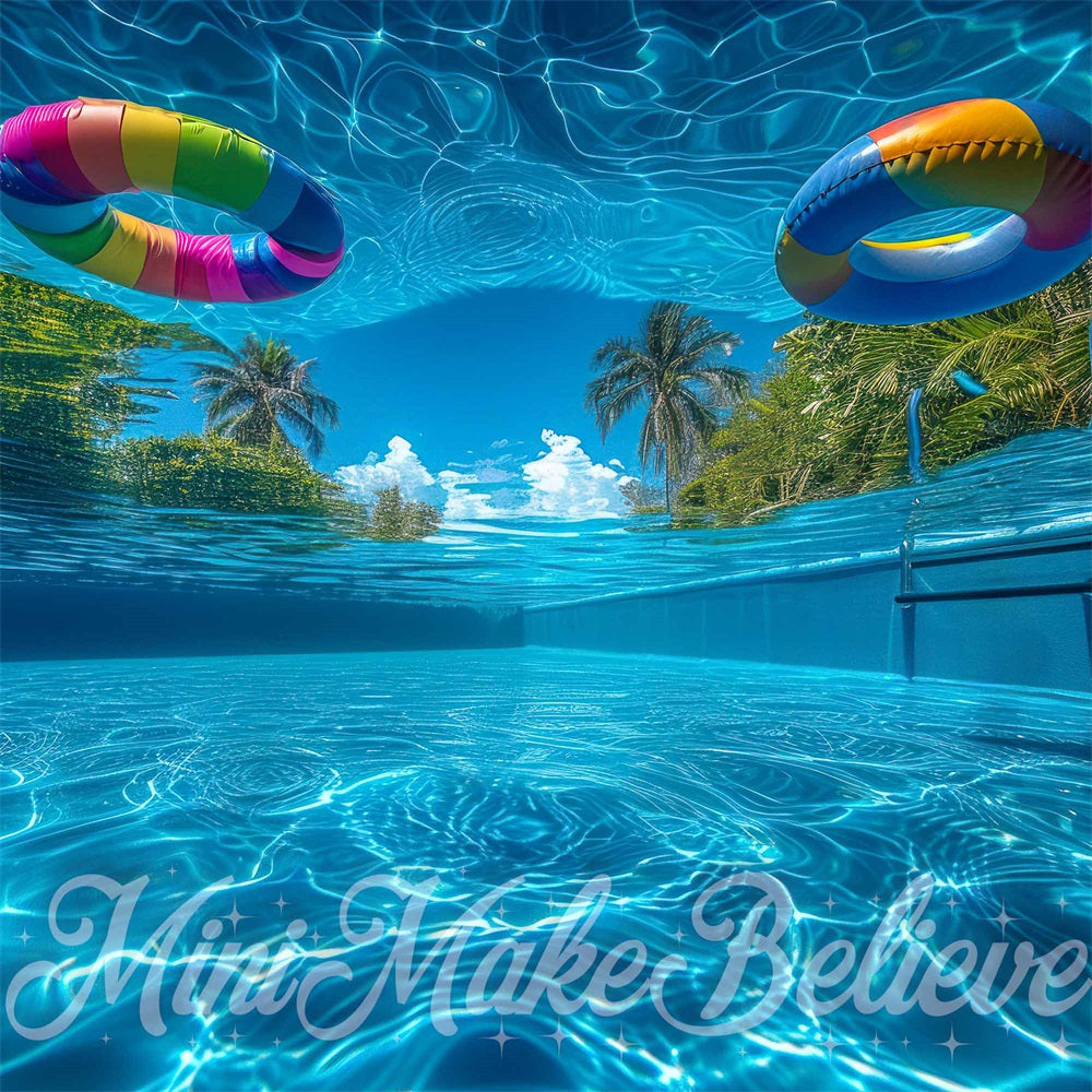 Kate Piscine Sous l'eau Bleu Toile de fond conçue par Mini MakeBelieve - Kate Backdrop FR