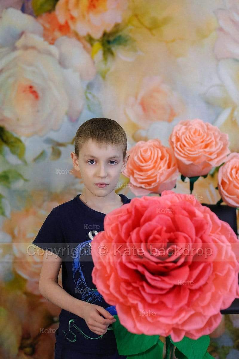 Katebackdrop：Kate Yellow Florals Background Photography Monther's Day Backdrop
