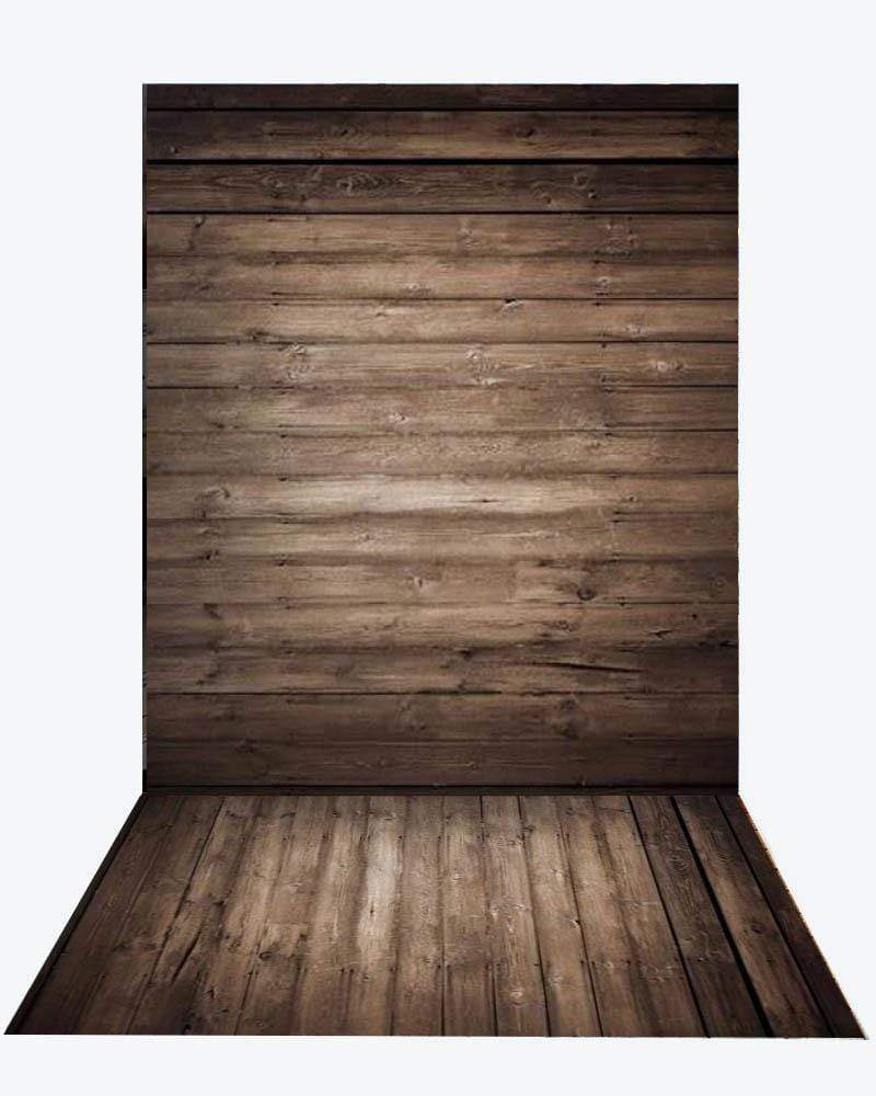 Katebackdrop闂呭棝鏁媜Kate Dark wood backdrop + wood floor mat