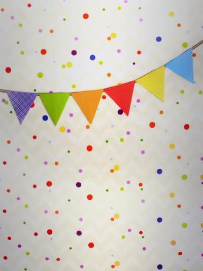 Kate Birthday Colorful Flags Small Points Photography Backdrop - Kate backdrops UK