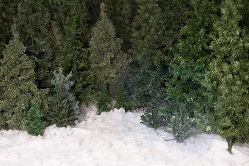 Katebackdrop£ºKate Christmas Trees Farm Snow Backdrop for Photography Designed by Jenna Onyia