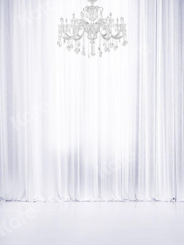 Kate Blanc Rideau Lustre Intérieur Toile de fond pour la photographie
