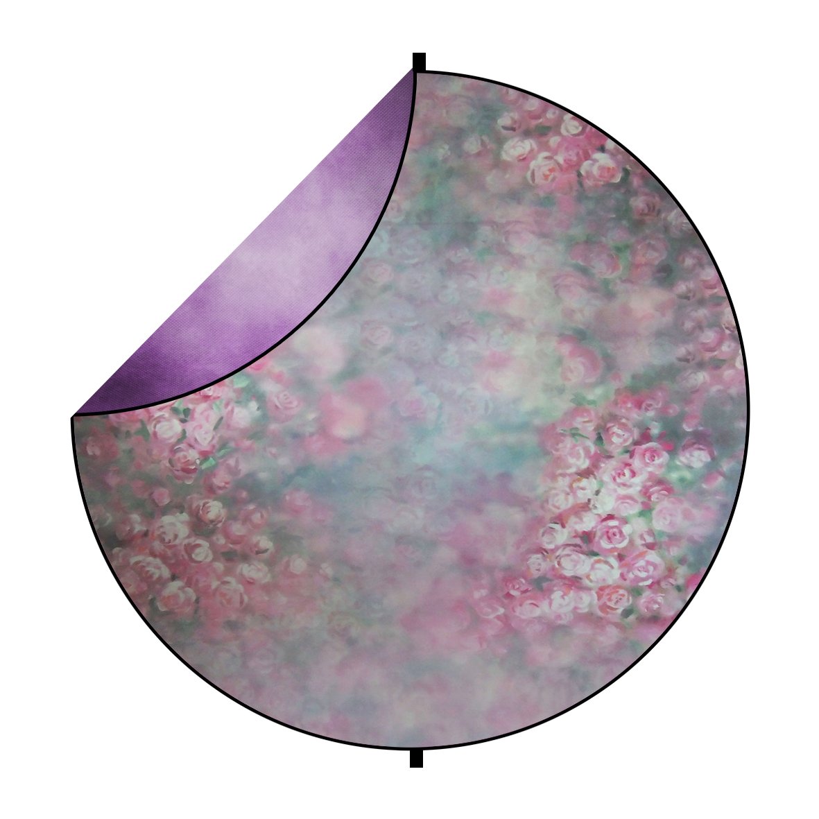 Kate Abstrait violet / fleurs rondes toile de fond pliable mixte pour la photographie de bébé 5X5ft(1.5x1.5m)