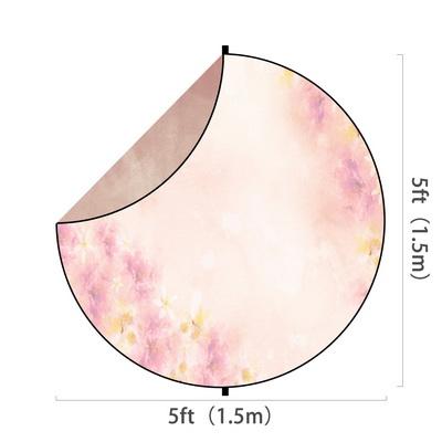 Kate rose abstrait / fleurs roses rondes toile de fond pliable mixte pour la photographie de bébé 5X5ft (1.5x1.5m)
