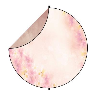 Kate rose abstrait / fleurs roses rondes toile de fond pliable mixte pour la photographie de bébé 5X5ft (1.5x1.5m)