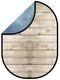 Katebackdrop£ºKate Blue Texture/Light Creamy-White Wooden Collapsible Backdrop Photography 5X6.5ft(1.5x2m)
