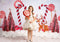 Kate Rouge Noël Bonbons Cerf Toile de fond pour la photographie - Kate Backdrop FR