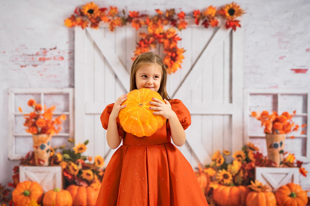 Kate Grange Action de grâces Citrouilles Automne Toile de fond conçu par Emetselch