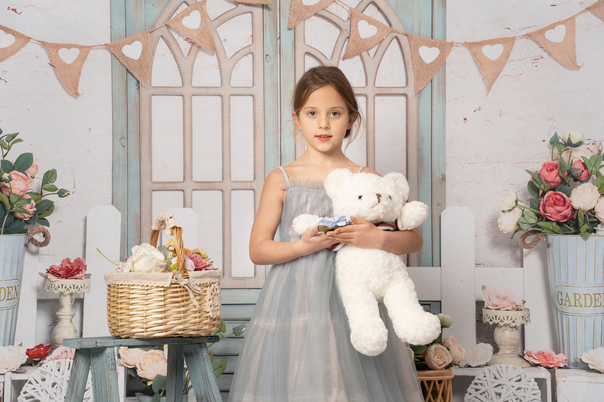 Kate Maison de fleurs Printemps Pâques Toile de fond conçue par Emetselch - Kate Backdrop FR