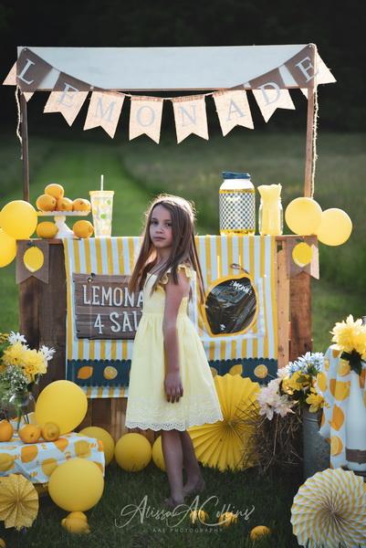Support de limonade de toile de fond d'été Kate conçu par AAE Photographie