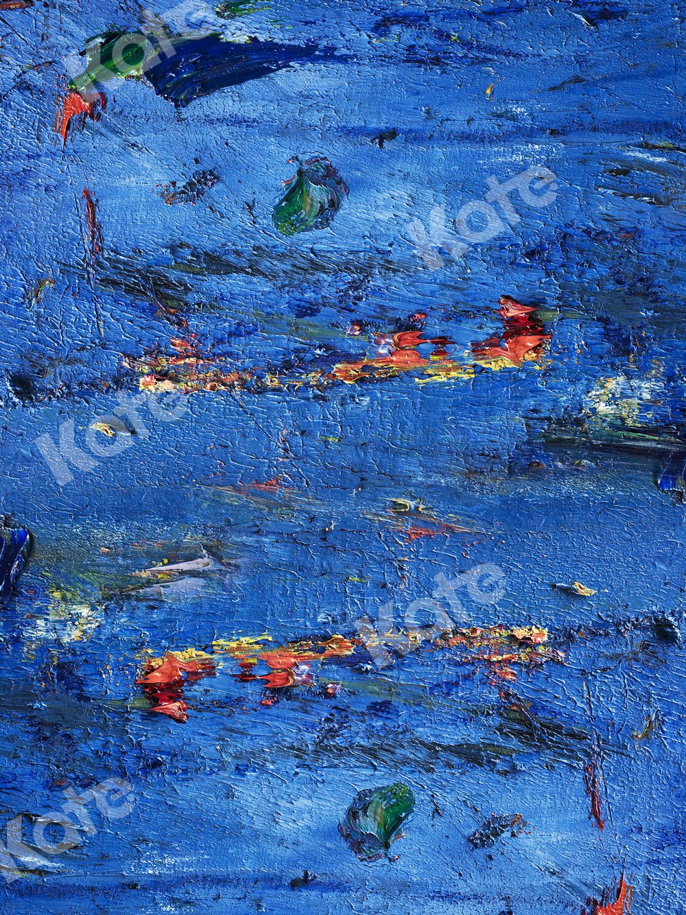 Kate Toile de fond abstraite de peinture à l'huile bleue pour la photographie - Kate Backdrop FR