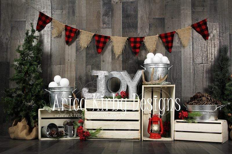 Katebackdrop£ºKate Dreaming of a Plaid Christmas Backdrop designed by Arica Kirby