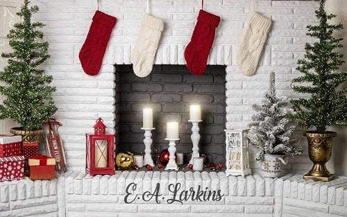 Katebackdrop£ºKate Christmas Cozy Fireplace Backdrop Designed By Erin Larkins