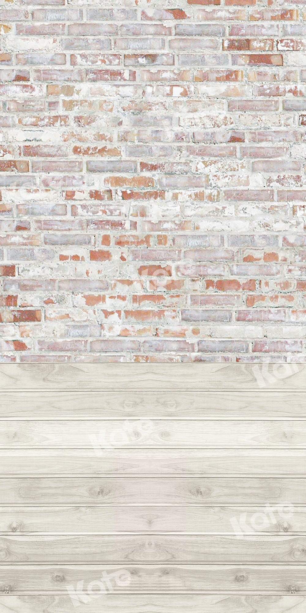 Kate balayage de fond en bois de mur de briques pour la photographie - Kate Backdrop FR