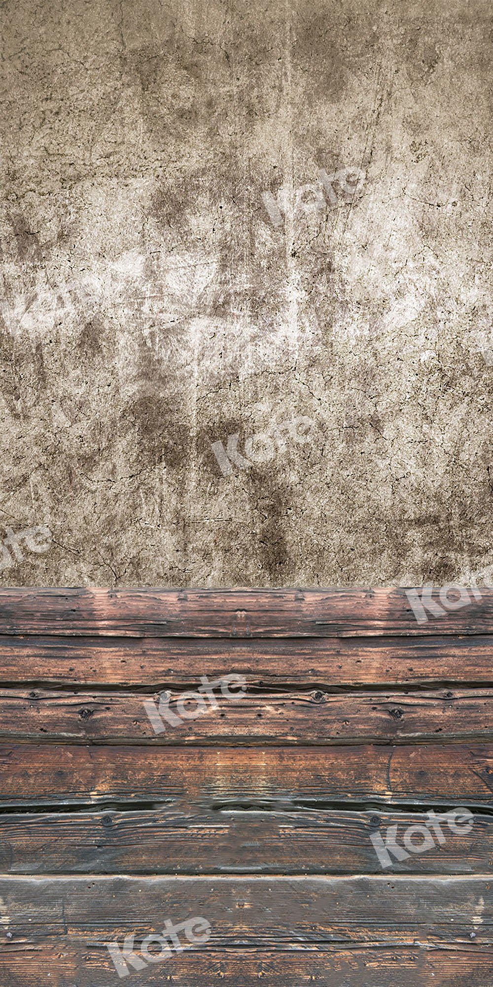 Kate Balayage la toile de fond vieux ciment mur plancher de bois pour la photographie