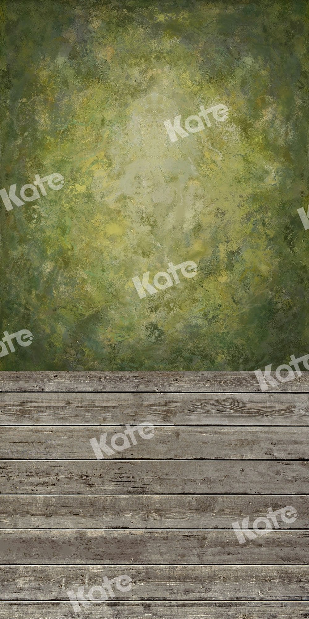 Kate Sweep Mur-à-Sol Épissage Mur abstrait vert Planche de bois Toile de fond pour la photographie - Kate Backdrop FR