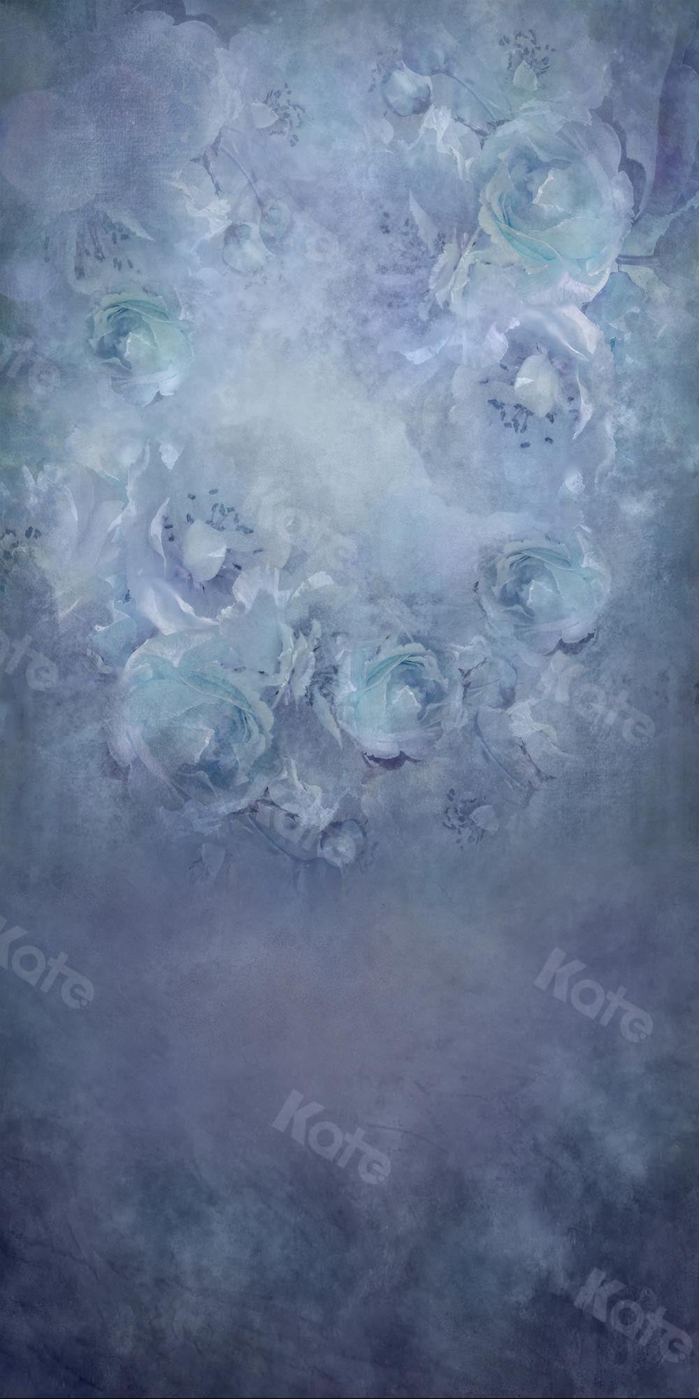 Kate Printemps fleur abstraite bleu violet Toile de fond