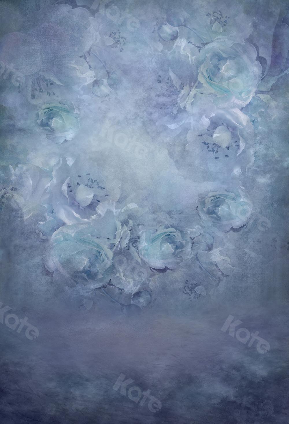 Kate Printemps fleur abstraite bleu violet Toile de fond