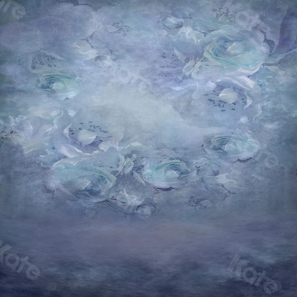 Kate Printemps fleur abstraite bleu violet Toile de fond
