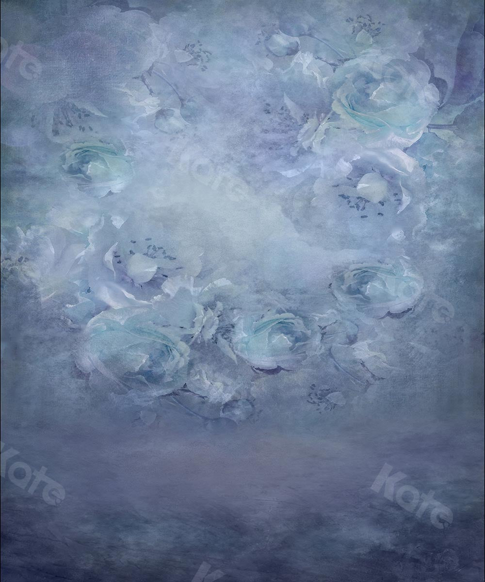 Kate Printemps fleur abstraite bleu violet Toile de fond