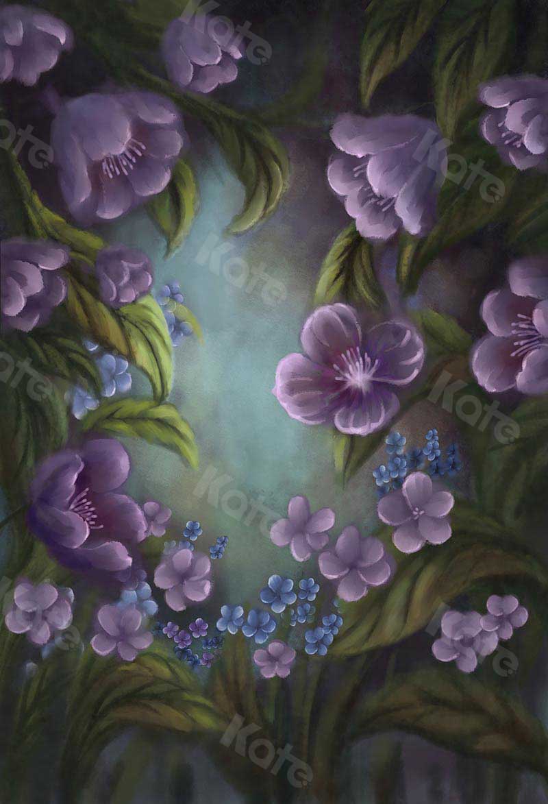 Kate toile de fond fantaisie violette de fleurs de beaux-arts Conçu par GQ - Kate Backdrop FR