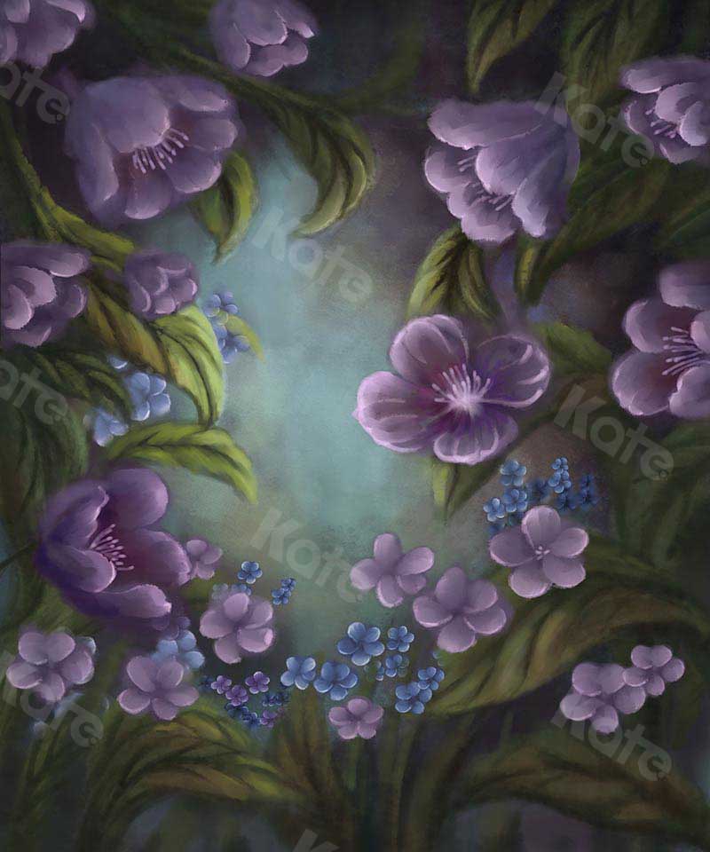 Kate toile de fond fantaisie violette de fleurs de beaux-arts Conçu par GQ - Kate Backdrop FR