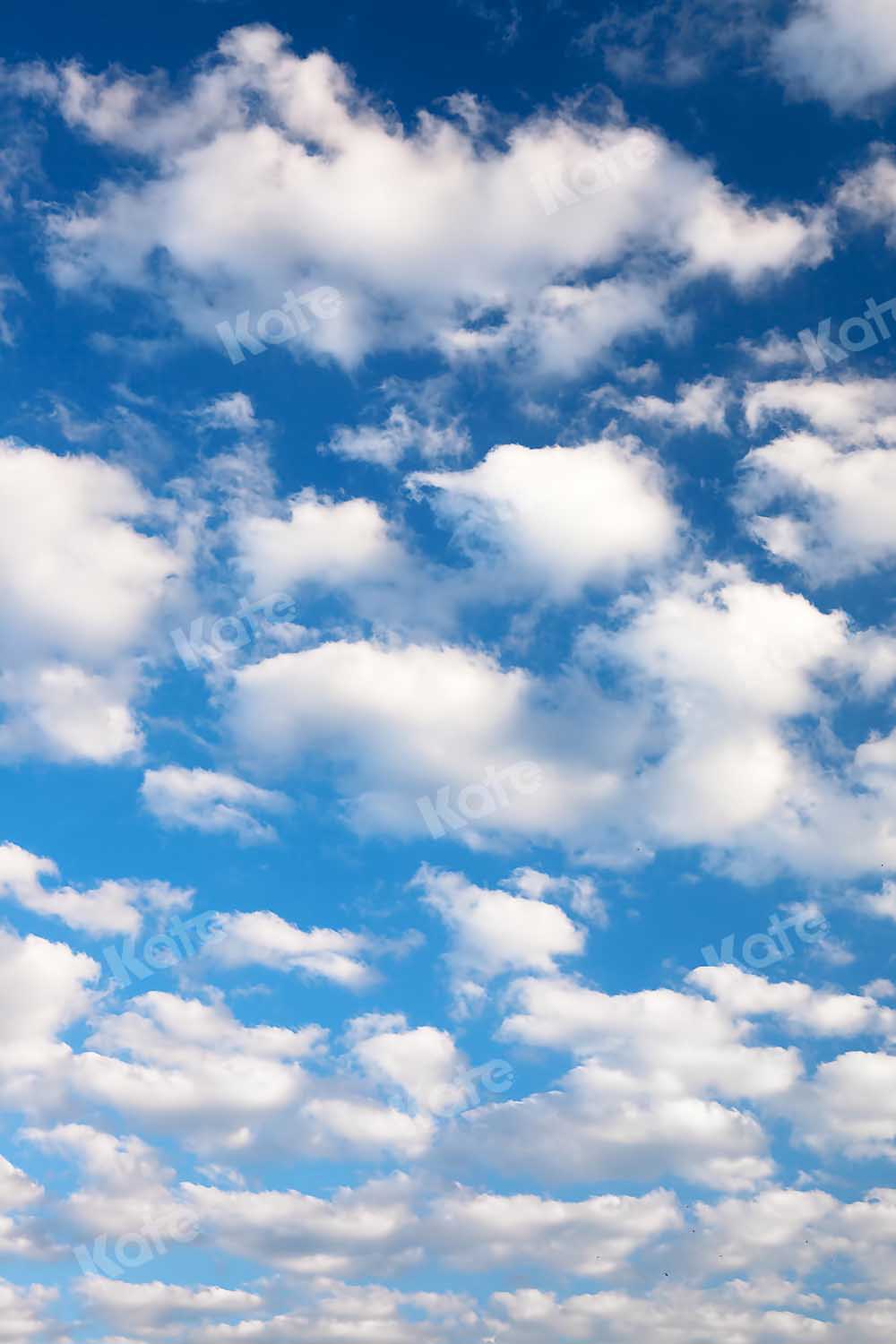 Toile de fond d'été nuage ciel bleu Kate pour studio photo
