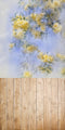 Kate Sweep Mur-à-Sol Beaux-arts Fleurs Printemps avec Sol Bois Toile de fond conçu par Chain Photographie - Kate Backdrop FR