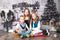 Kate Cheminée Mur Rétro Sapin de Noël Toile de fond conçue par Jerry_Sina - Kate Backdrop FR